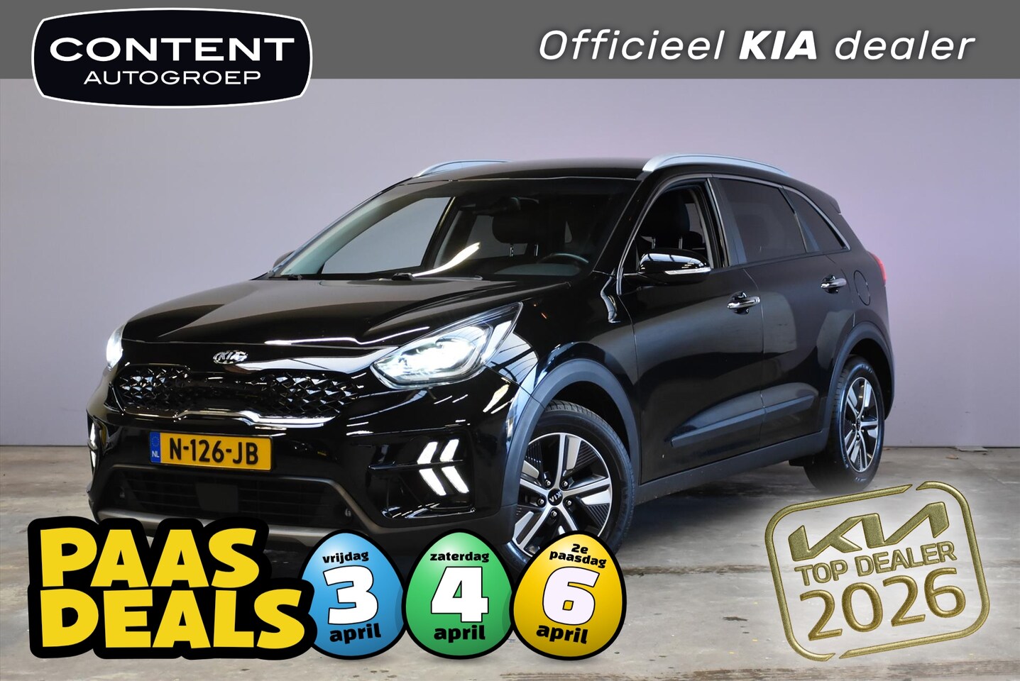 Kia Niro - 1.6 GDi Hybrid 141pk DCT6 DynamicPlusLine | Leder | Adaptive Cruise | Blind Spot | Stoelve - AutoWereld.nl