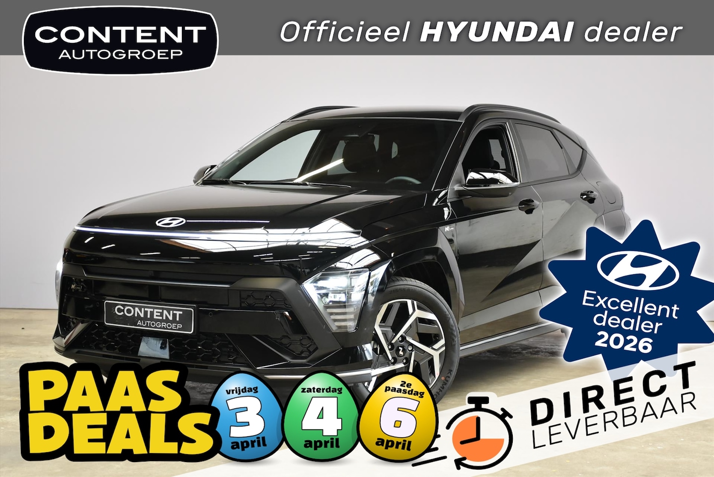 Hyundai Kona - 1.6 GDI HEV DCT N Line Sky I Voorraadvoordeel! - AutoWereld.nl