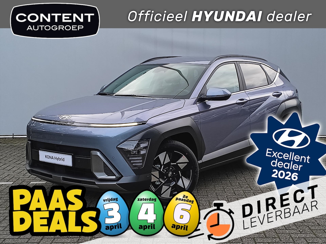 Hyundai Kona - 1.6 GDI HEV 138pk DCT Premium | Direct Leverbaar - AutoWereld.nl