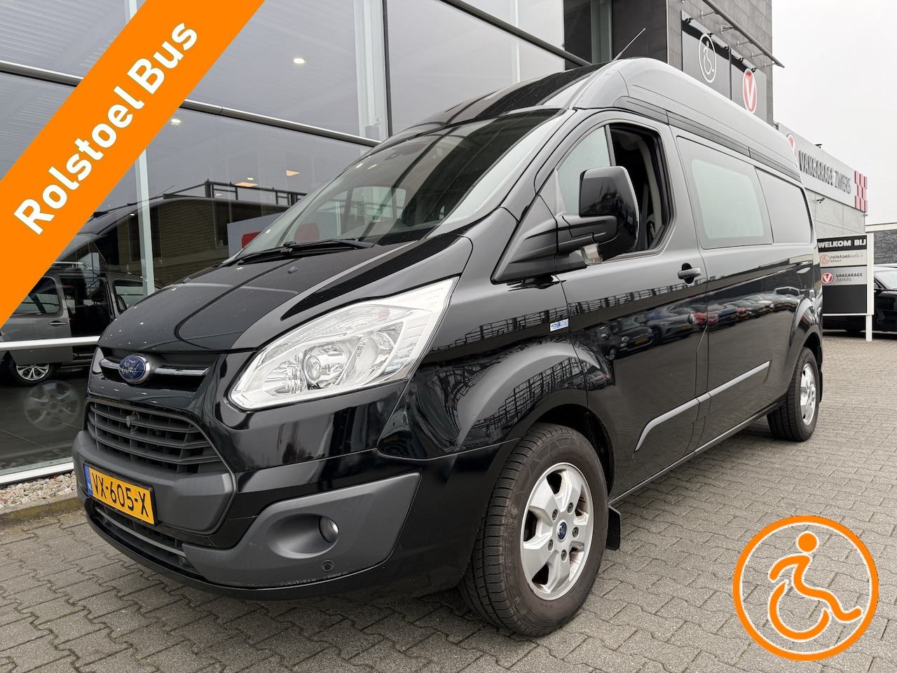 Ford Transit Custom - 5+1 Rolstoelbus 290 2.0 TDCI L2H2 Limited (Mooie ruime 5+1 Rolstoelbus met lift!) - AutoWereld.nl