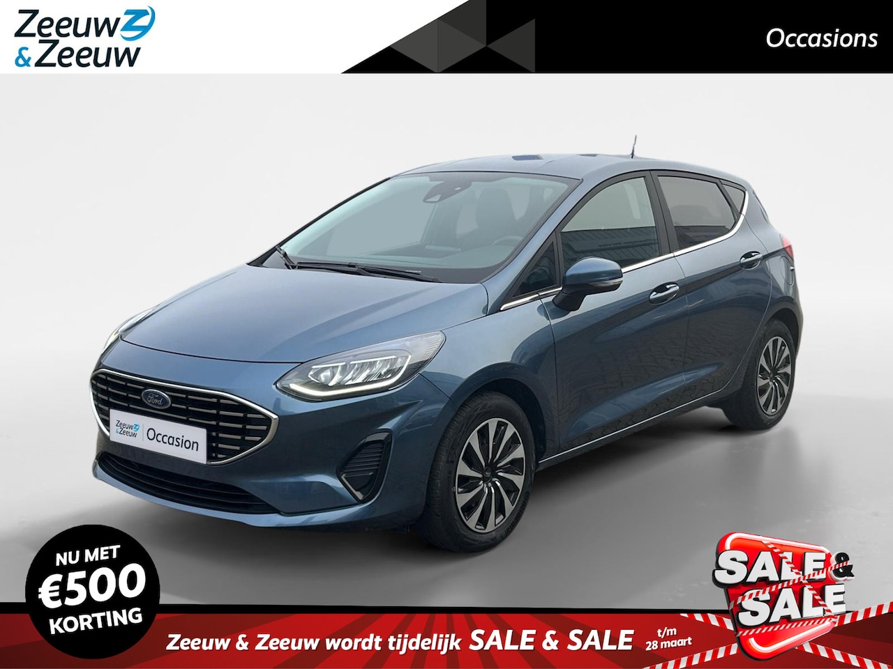 Ford Fiesta - 1.0 EcoBoost Titanium 125pk | Stoel- stuur en voorruitverwarming | Navigatie via Apple Car - AutoWereld.nl