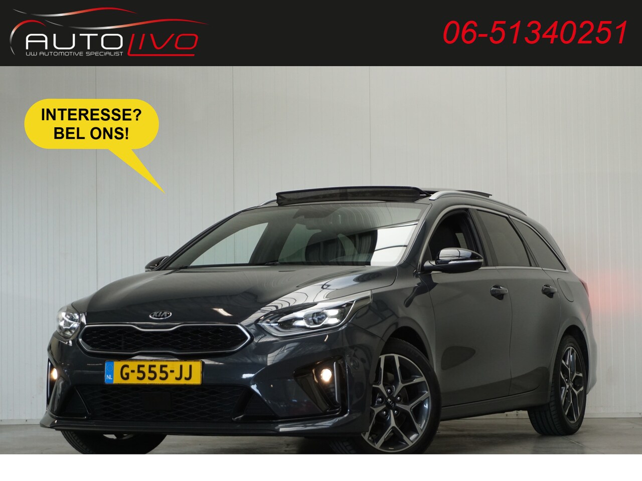 Kia Cee'd Sportswagon - Ceed 1.0 T-GDi GT-PlusLine FULL OPTIONS!! PANO ALCANTARA STOEL + STUUR VERWARMING etc. - AutoWereld.nl
