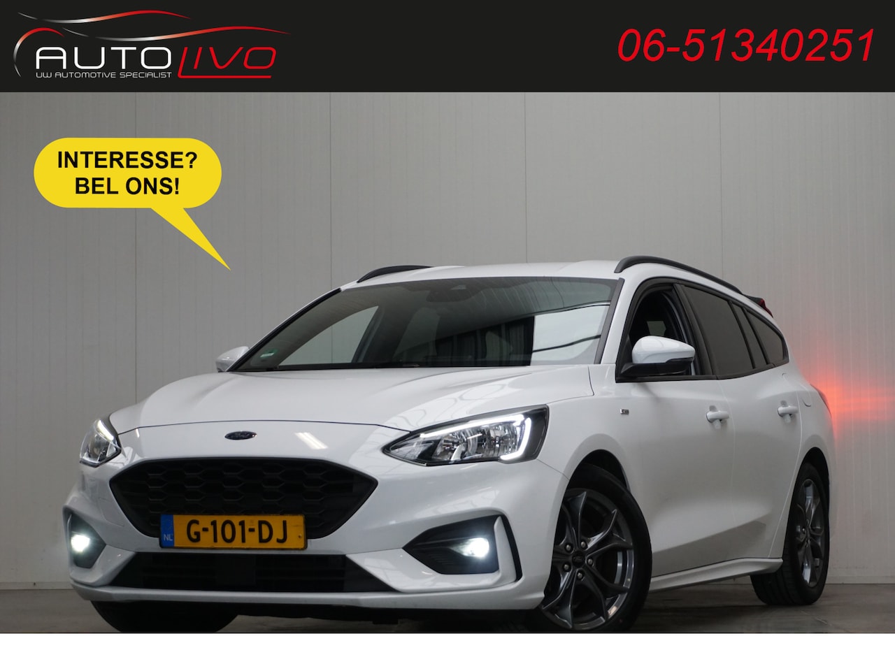 Ford Focus Wagon - 1.5 EcoBoost ST Line Business 180 PK! B & O NAVI STOEL VERW. LED PDC CRUISE etc. - AutoWereld.nl