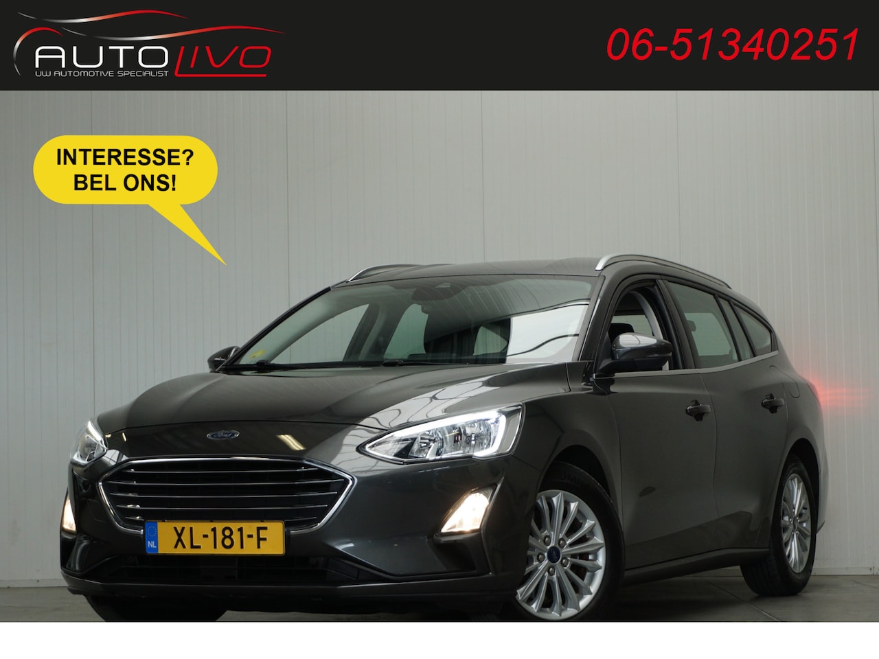 Ford Focus Wagon - 1.5 EcoBlue Titanium Business NAVI CLIMA PDC CRUISE APPLE KEYLESS etc. - AutoWereld.nl