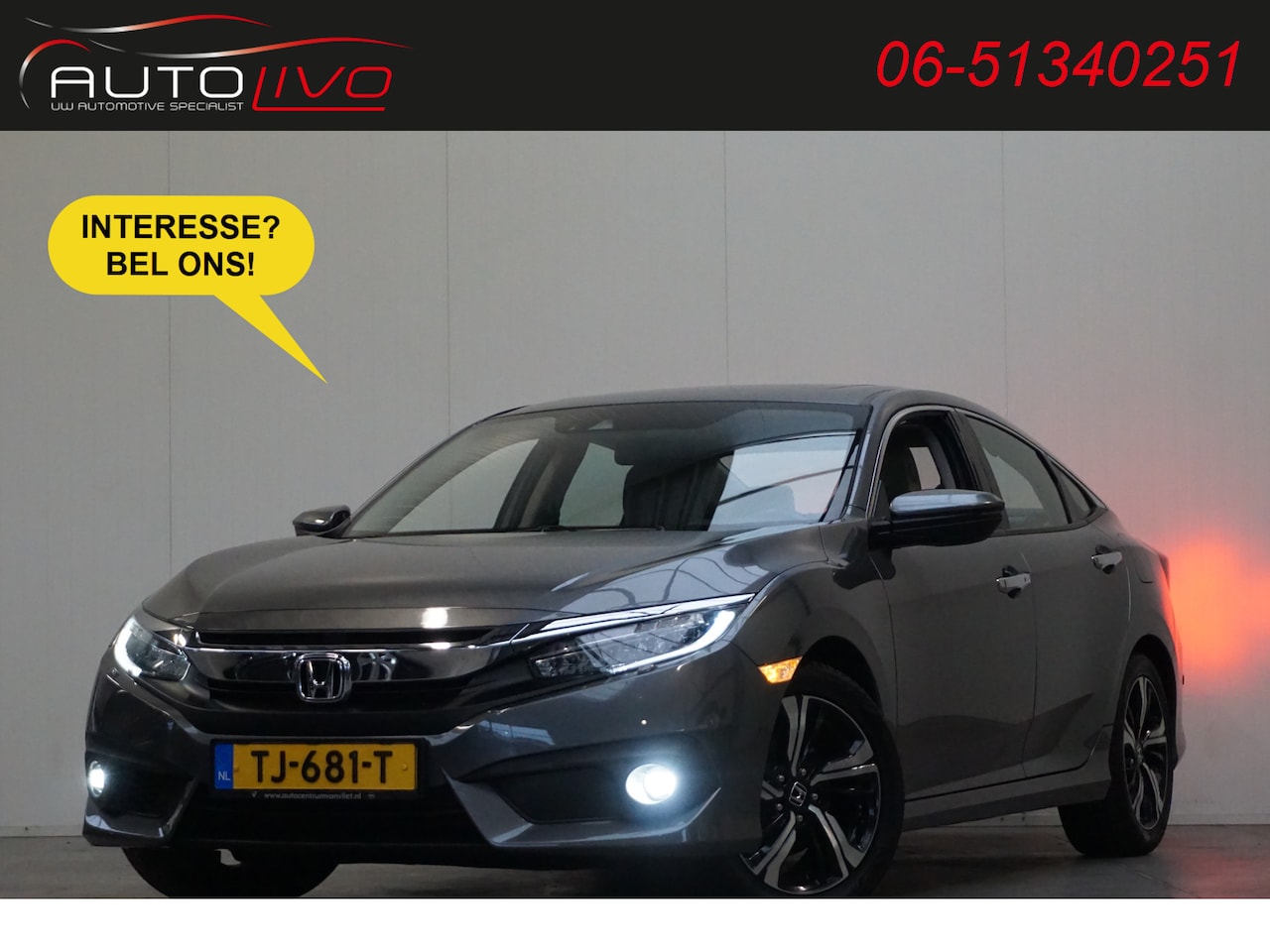 Honda Civic - 1.5 i-VTEC Executive NL AUTO! 180 PK! AUTOMAAT! BOM VOL! - AutoWereld.nl