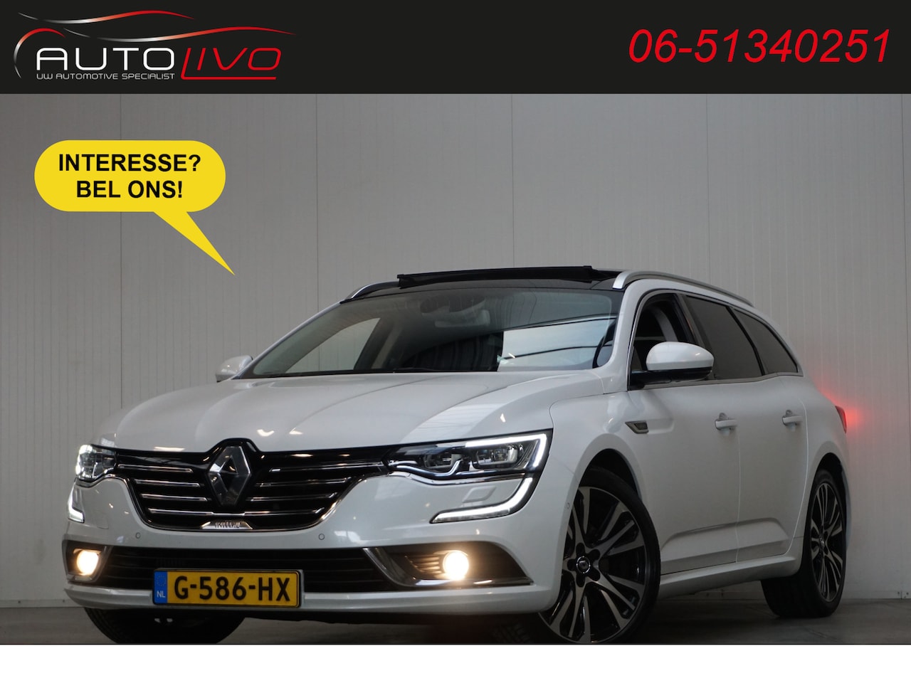 Renault Talisman Estate - 1.6 TCe Initiale Paris 200 PK! AUTOMAAT! BOM VOL! PANO! - AutoWereld.nl