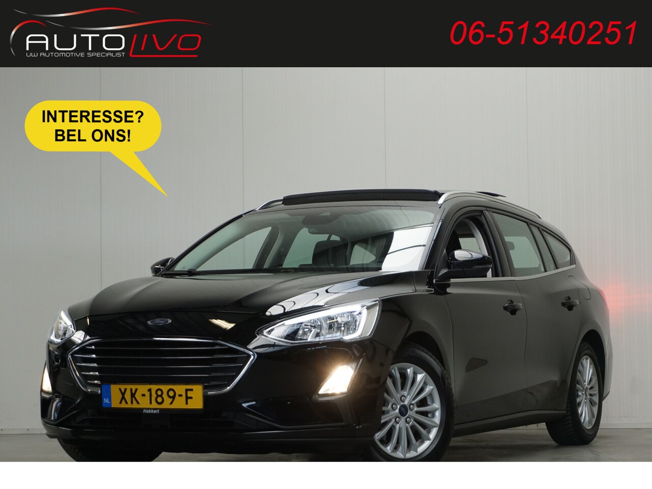 Ford Focus Wagon - 1.5 EcoBlue Titanium Business PANO B & O CLIMA PDC CRUISE KEYLESS TREKHAAK etc. - AutoWereld.nl
