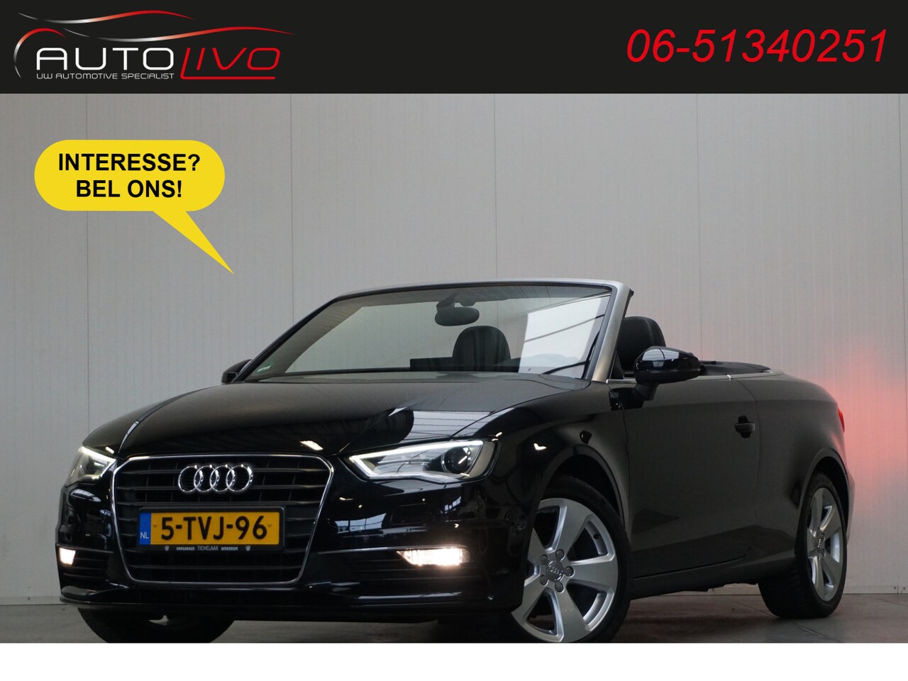 Audi A3 Cabriolet - 1.4 TFSI CoD Ambition Pro Line Plus AUTOMAAT! NL AUTO! 140 PK! BOM VOL! - AutoWereld.nl