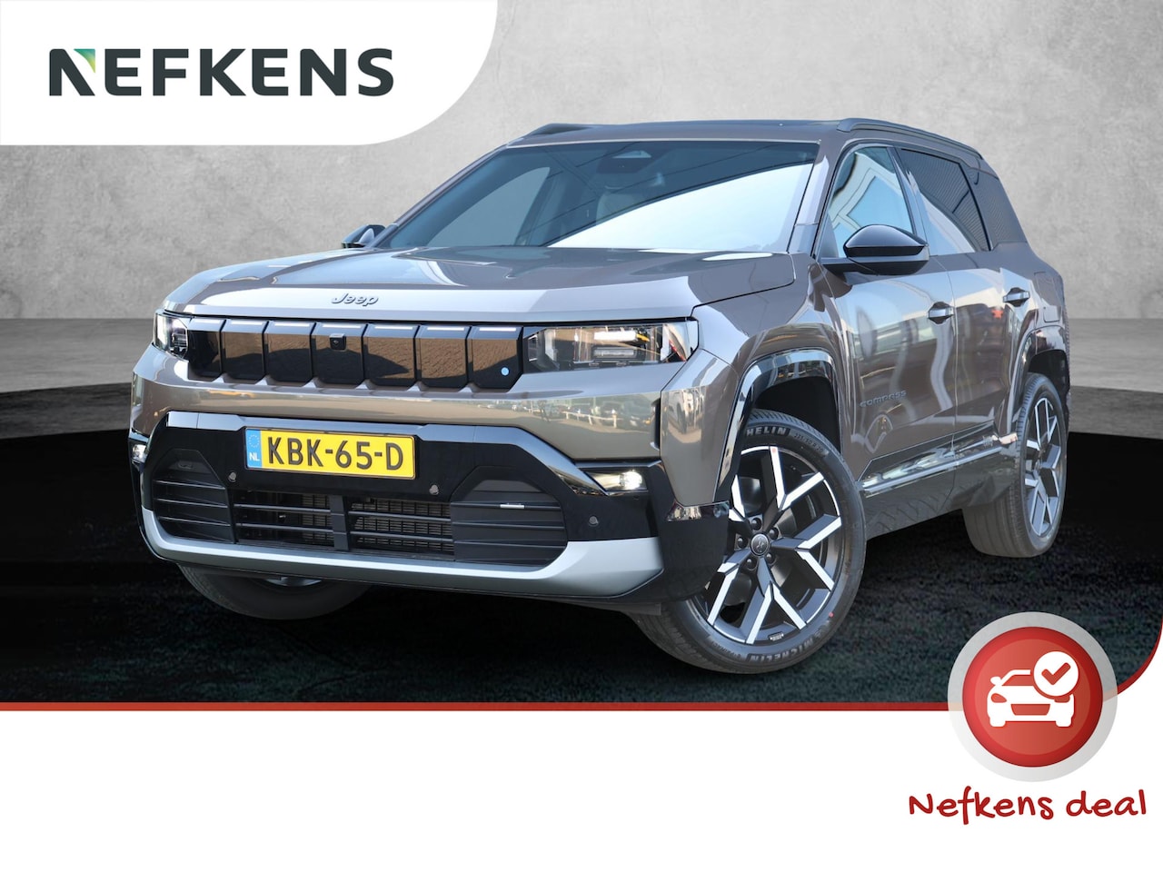 Jeep Compass - First Edition 74 kWh FOCAL | Panoramisch schuifdak | 360* Camera | NEW | Elektrische bedie - AutoWereld.nl