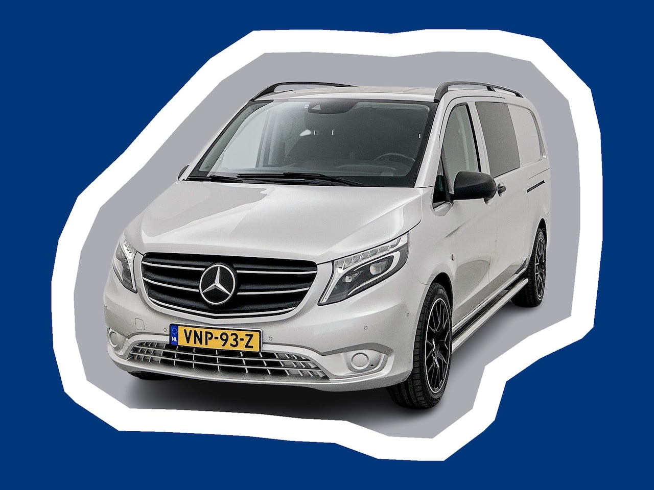 Mercedes-Benz Vito - 119 CDI Extra Lang DC Dubbele schuifdeur Led Navigatie Dubbele cabine Stoelverwarming Clim - AutoWereld.nl