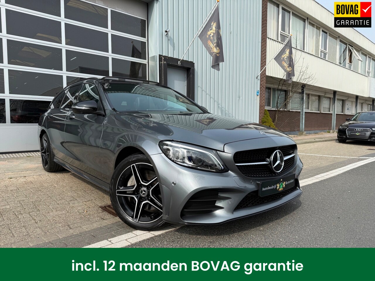 Mercedes-Benz C-klasse Estate - 300 e AMG 360º/LEER/NAVI/PANO - AutoWereld.nl