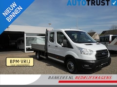 Ford Transit - 2.0 TDCI 170PK, L3, Pickup, Dubbel cabine, Airco, Dubbel lucht, Trekhaak 3.500 KG, Laadbak