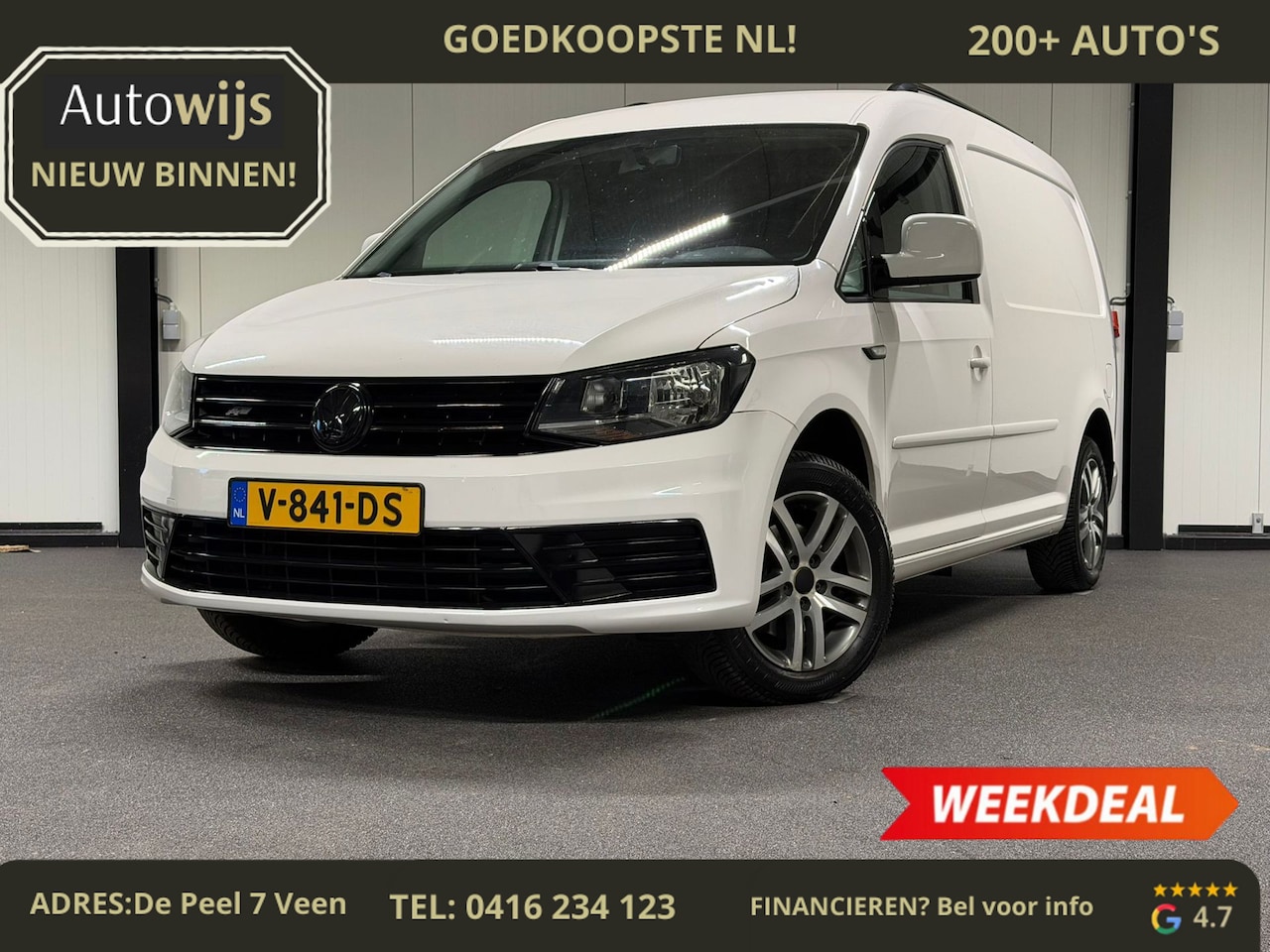 Volkswagen Caddy Maxi - 2.0 TDI L2H1 BMT Comfortline|AUT|LEDER|NL AUTO|MARGE|TREKHAAK - AutoWereld.nl