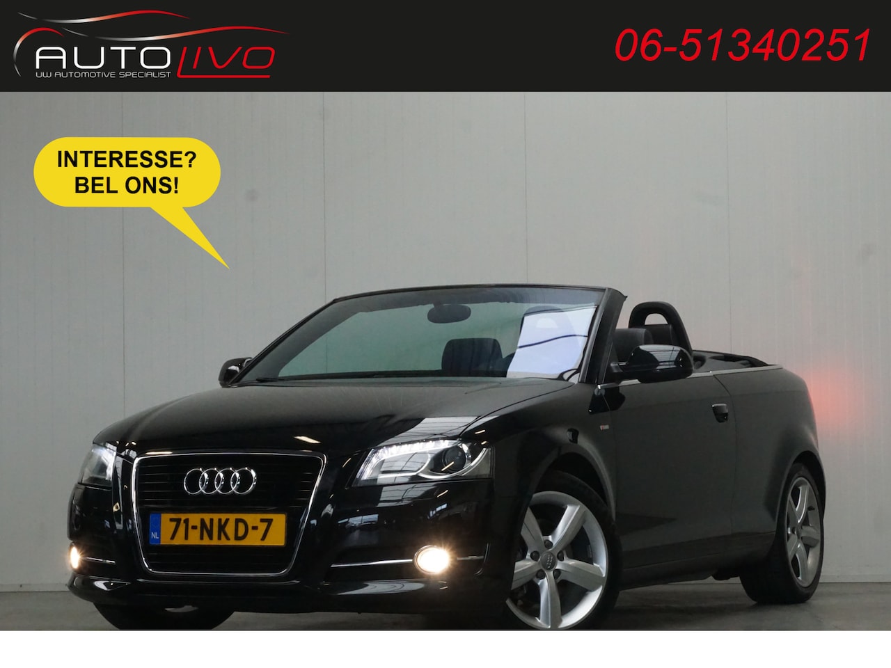 Audi A3 Cabriolet - 1.8 TFSI Ambition Pro Line S NL AUTO! 160 PK! BOM VOL! - AutoWereld.nl