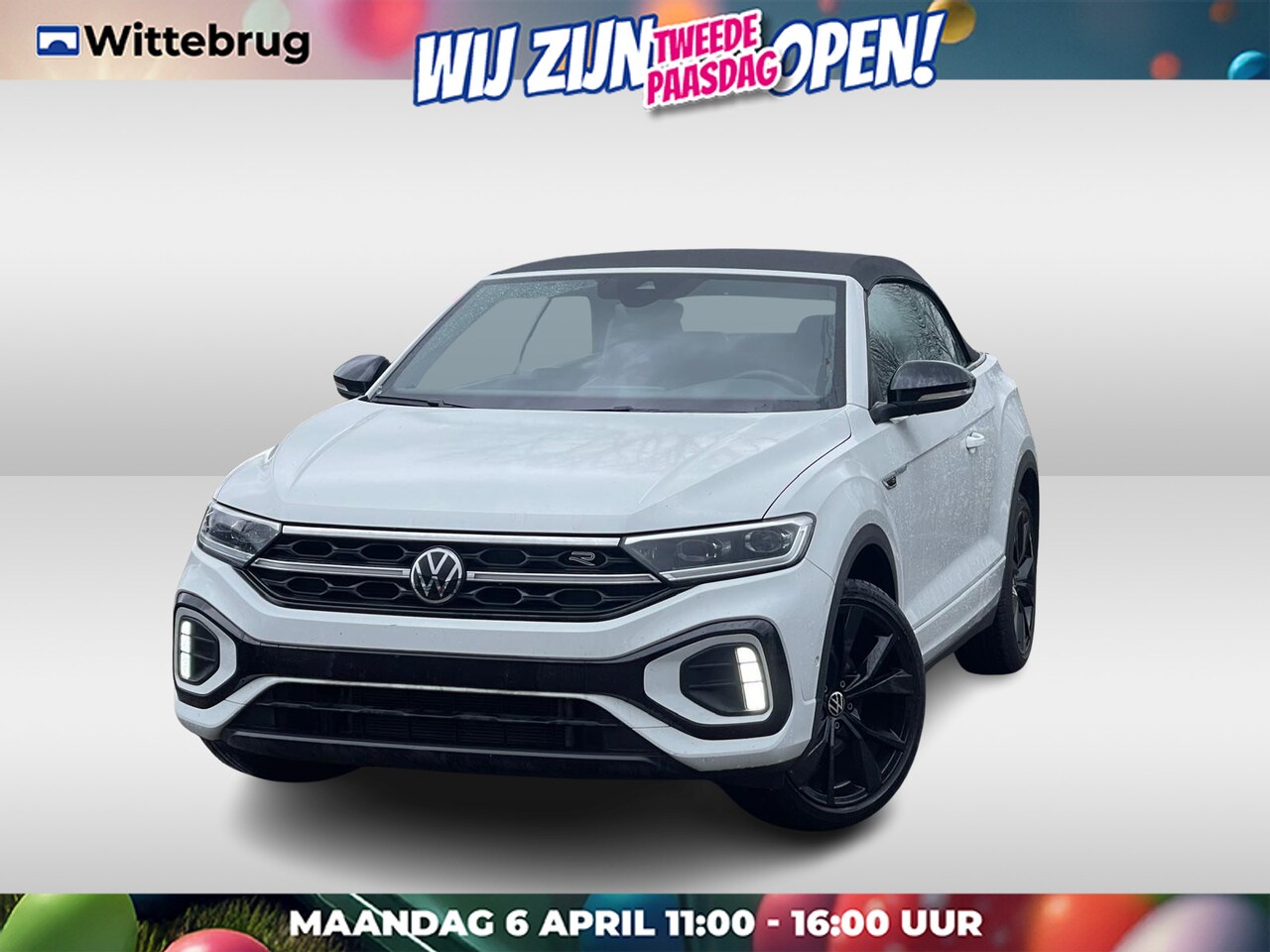 Volkswagen T-Roc Cabrio - 1.5 TSI 150PK DSG R-Line / Black Style / Trekhaak / Achteruitrijcamera / 19'' LMV / VW - AutoWereld.nl