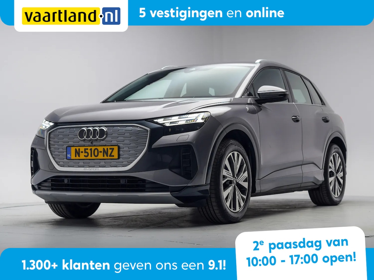 Audi Q4 e-tron - 40 Launch edition Advanced 77kWh 3-fase [ LED Navi Adapt.cruise Stoelverwarming PDC] - AutoWereld.nl