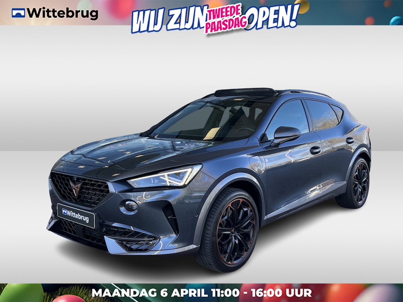 CUPRA Formentor - 1.4 e-Hybrid VZ Black Edition / Panorama dak / Leder / Memory / 360 Camera / Stoel & Stuur - AutoWereld.nl