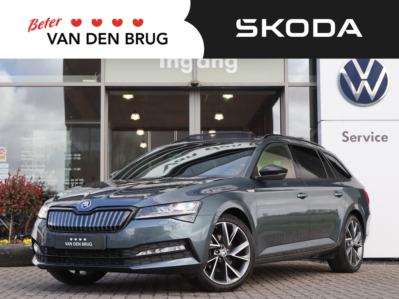 Skoda Superb Combi - 1.4 TSI 218 pk DSG iV Sportline Business | Panorama Dak | Zwenkbare Trekhaak | 360 Camera - AutoWereld.nl