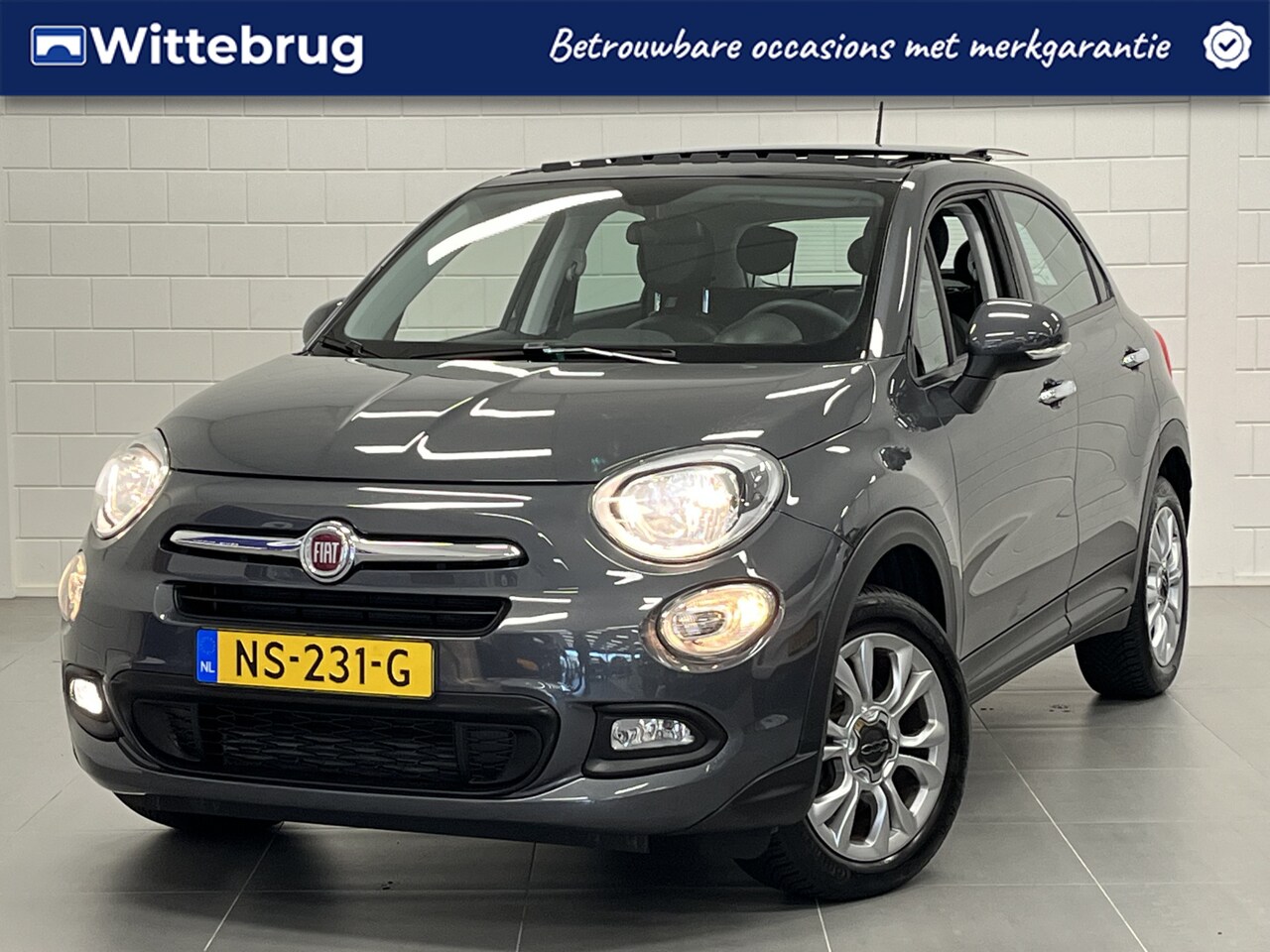 Fiat 500 X - 1.4 Turbo MultiAir PopStar LEDER | NAVIGATIE | LICHTMETALEN VELGEN | HOGE INSTAP! - AutoWereld.nl