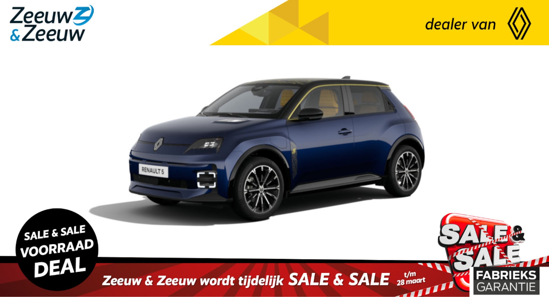 Renault 5 - (Z&Z Renault Private Lease Actie v.a. € 439,-) Comfort Range Iconic cinq | Auto van het Ja - AutoWereld.nl