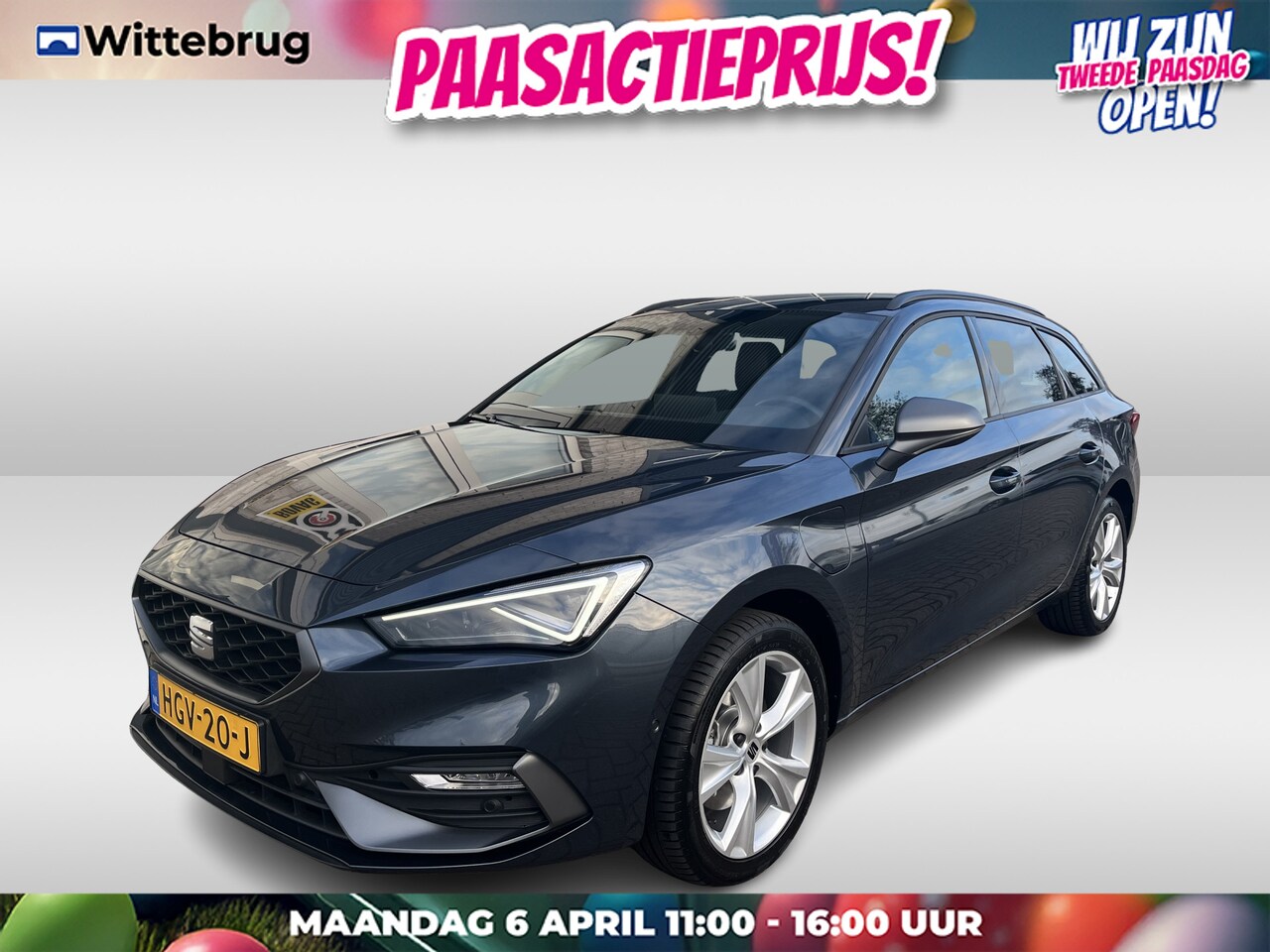 SEAT Leon Sportstourer - 1.5 TSI e-Hybrid FR Business / AUTOMAAT/ GARANTIE TM 03-2029/ STUUR+STOEL VERWARM./ PARK.S - AutoWereld.nl