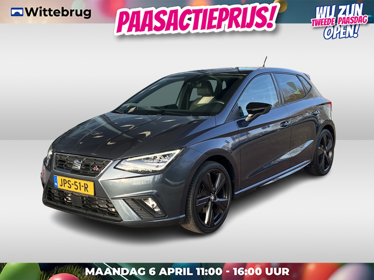 SEAT Ibiza - 1.0 TSI FR Black Edition / Virtual Cockpit / Alcantara / 18 Inch / Full Led / Stoelverwarm - AutoWereld.nl