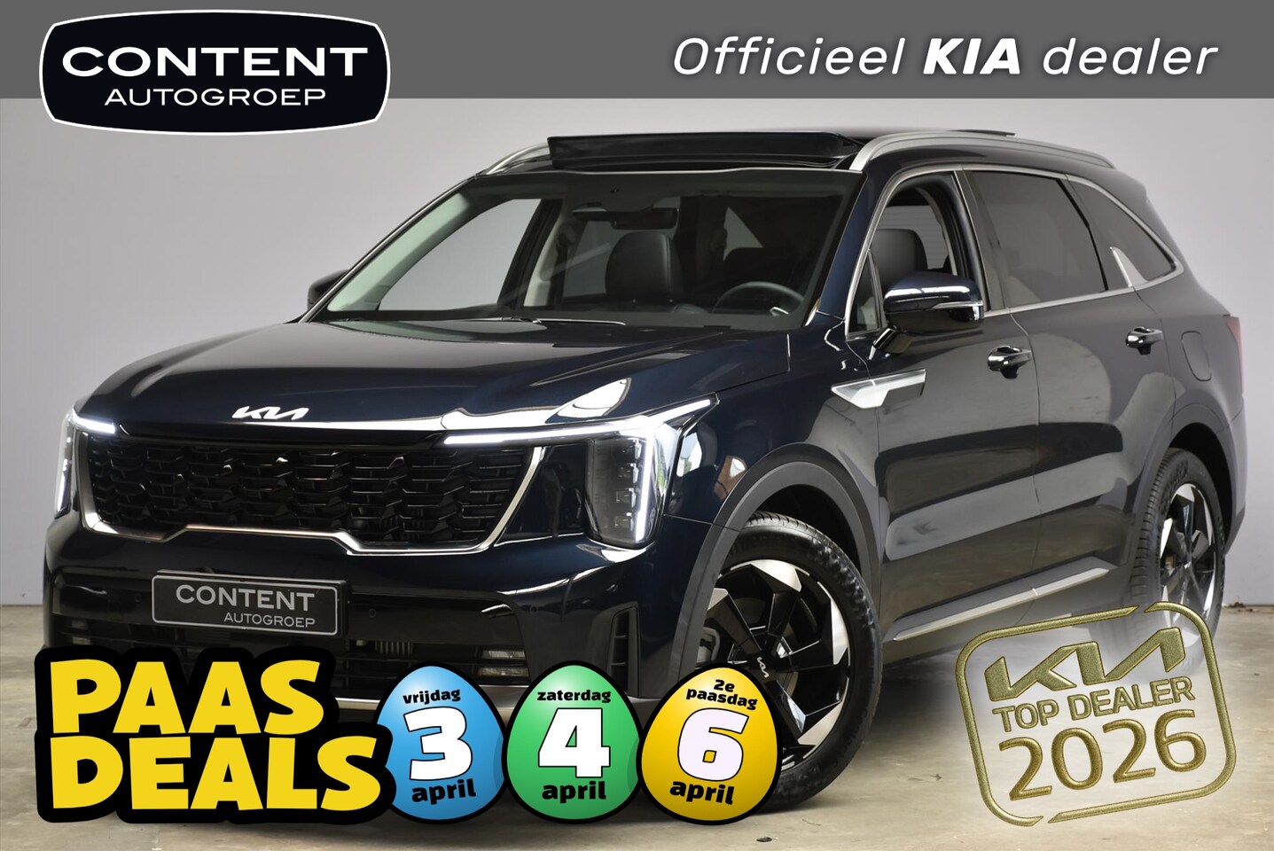 Kia Sorento - 1.6 T-GDi 253pk PHEV AWD 7 PERS. DynamicPlusLine NIEUW - SNEL LEVERBAAR - AutoWereld.nl