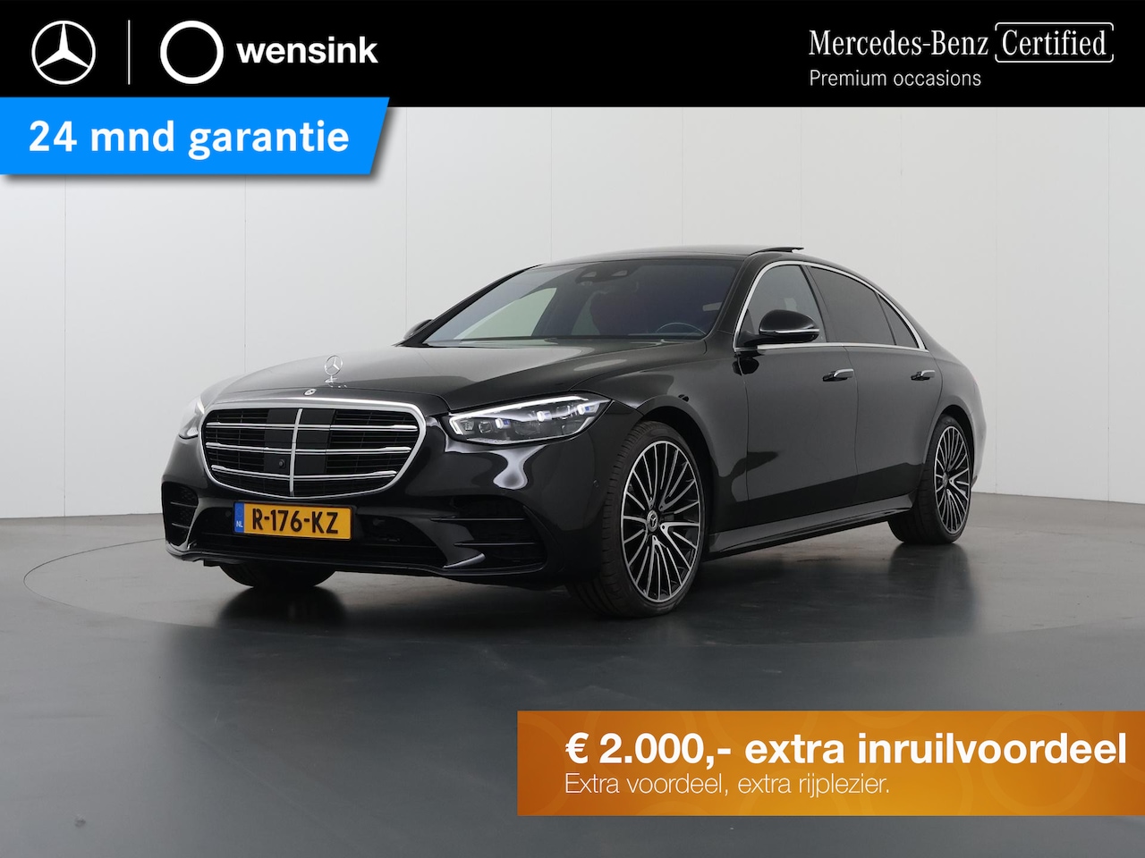 Mercedes-Benz S-klasse - 500 4MATIC Lang AMG Line | Premium plus | Achterasbesturing | Koelbox | Designo flowing li - AutoWereld.nl