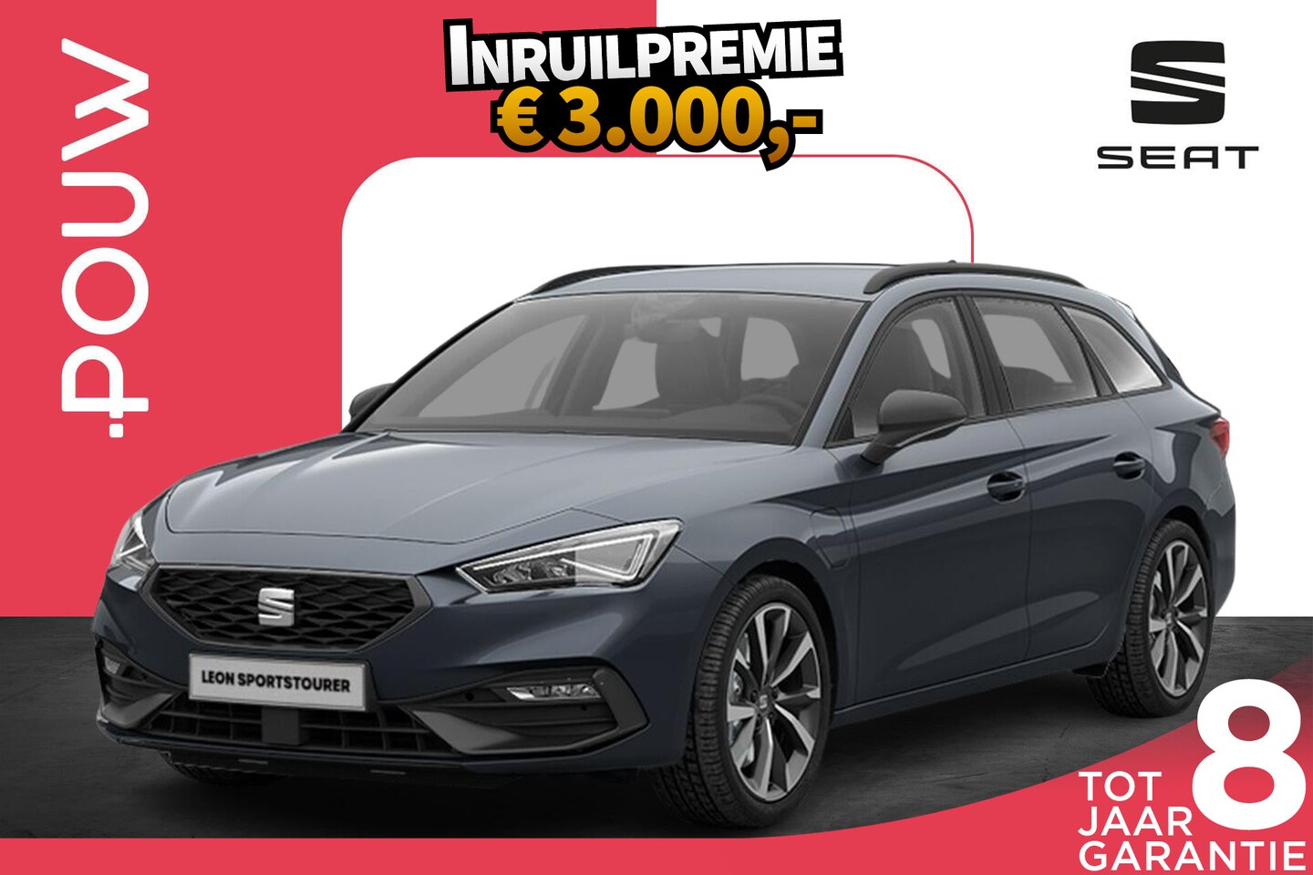 SEAT Leon Sportstourer - 1.5 TSI 204pk DSG e-Hybrid FR Business | LMV 18'' | Voorstoelen Verwarmd - AutoWereld.nl