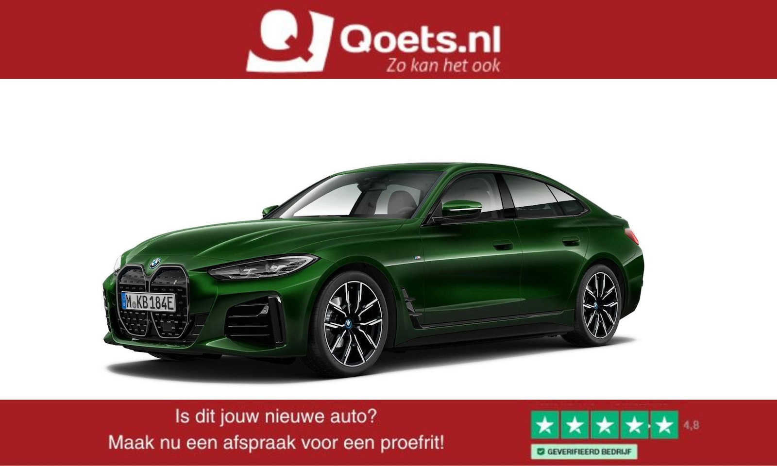 BMW i4 - eDrive40 High Executive 84 kWh M Sport - Panoramadak - Active Cruise Control - Getinte rui - AutoWereld.nl