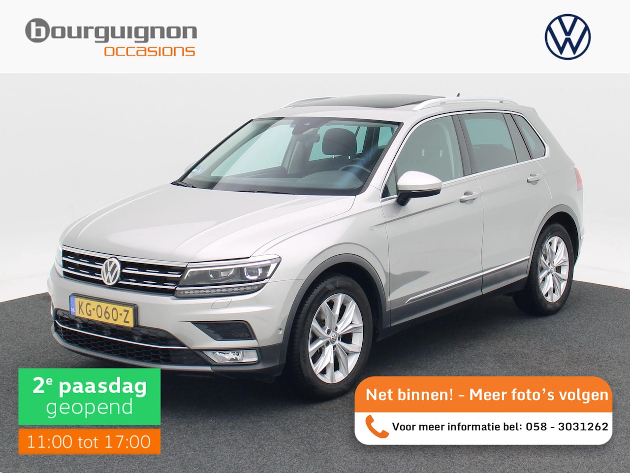 Volkswagen Tiguan - 1.4 TSi 150 Pk Automaat Highline | Full LED | Panoramadak | Trekhaak | 360° Camera | Stoel - AutoWereld.nl
