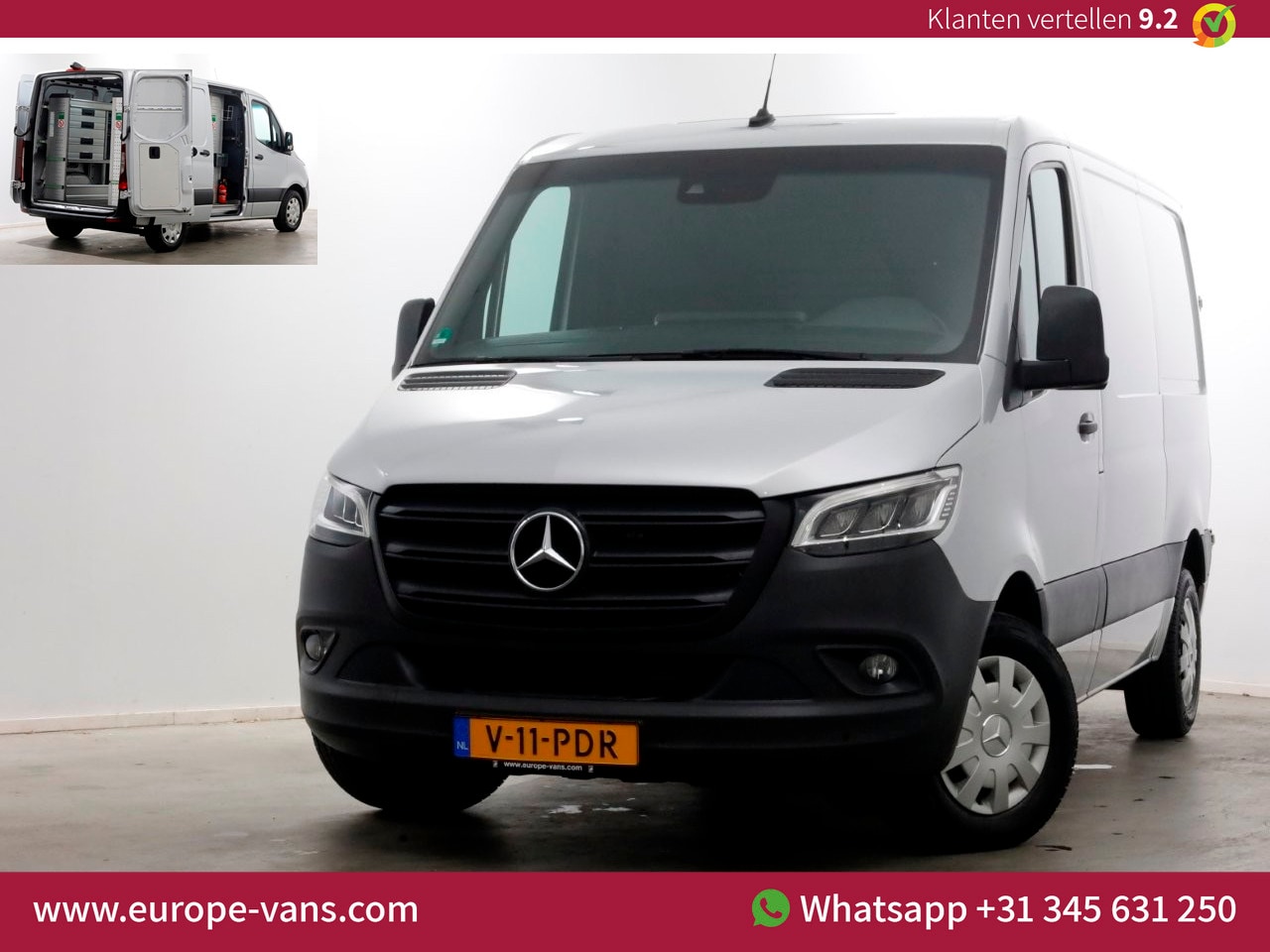 Mercedes-Benz Sprinter - 314 CDI 143pk E6 9G Automaat L1H1 LED/ACC/Camera/Inrichting 12-2020 - AutoWereld.nl