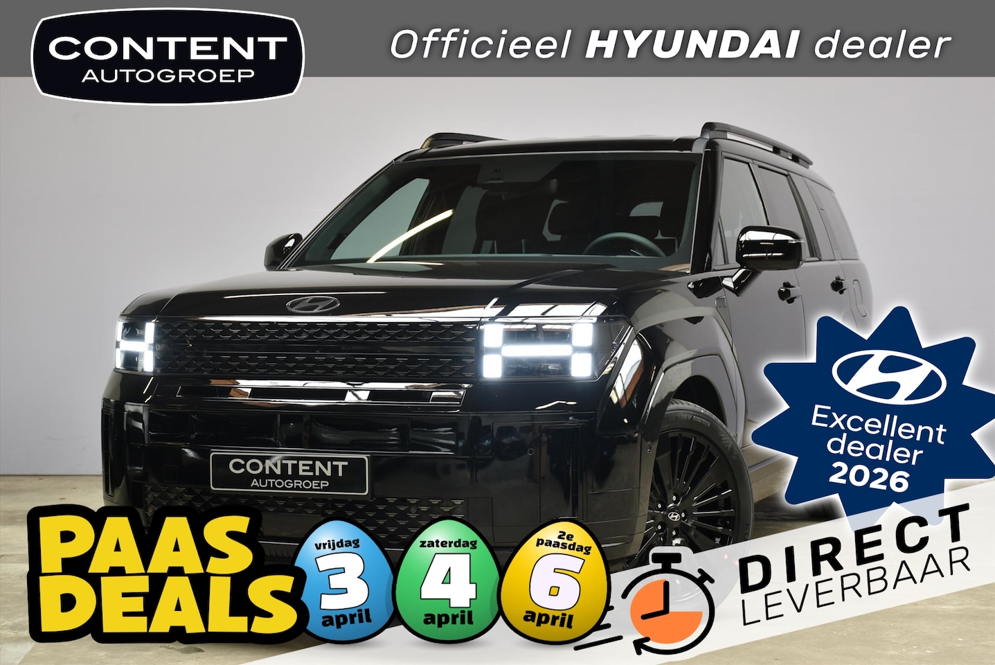 Hyundai Santa Fe - 1.6 T-GDi PHEV 4WD 7pl Black Line I Inruilvoordeel! - AutoWereld.nl