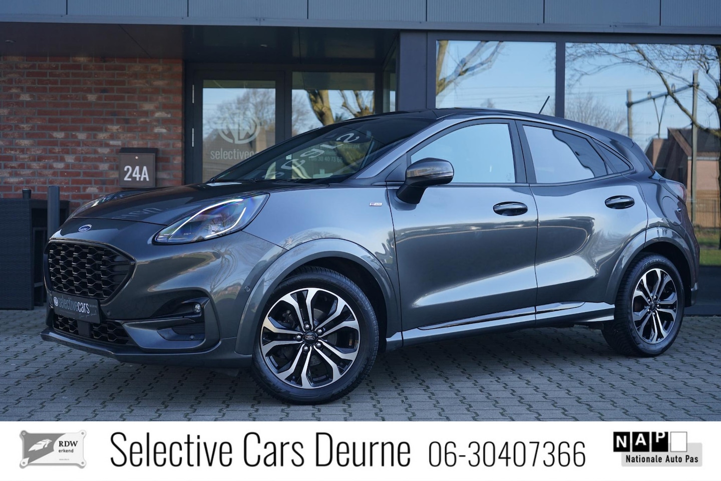 Ford Puma - 1.0 EcoBoost Hybrid ST-Line 1.0 EcoBoost Hybrid ST-Line , Automaat, Camera, Cruise, V/C, Trekhaak, Clima, 1e eigenaar. - AutoWereld.nl