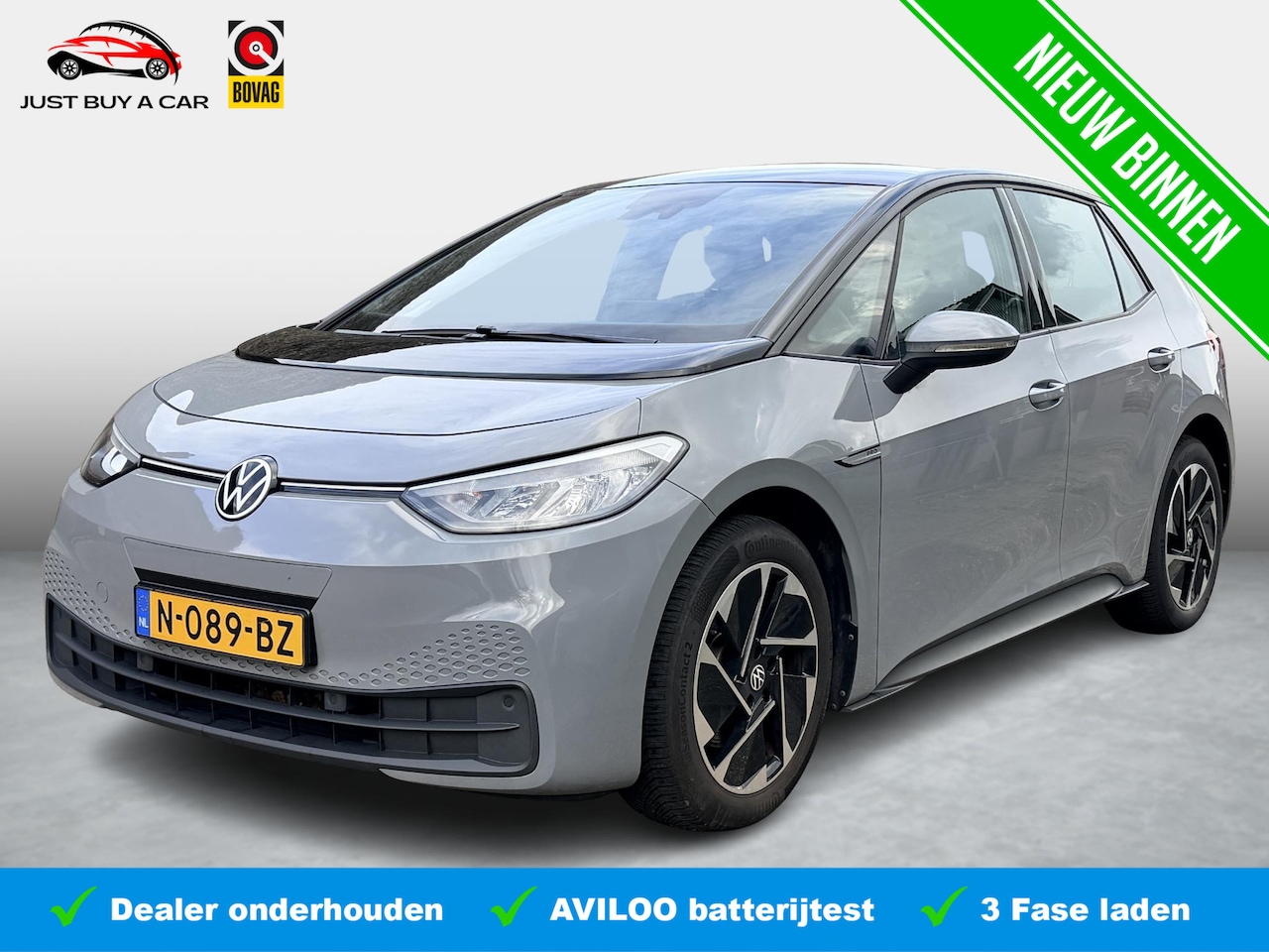 Volkswagen ID.3 - Life 58 kWh Black Package / Apple & Android / 3 Fase Stoel en Stuurverwarming / Adaptive - AutoWereld.nl