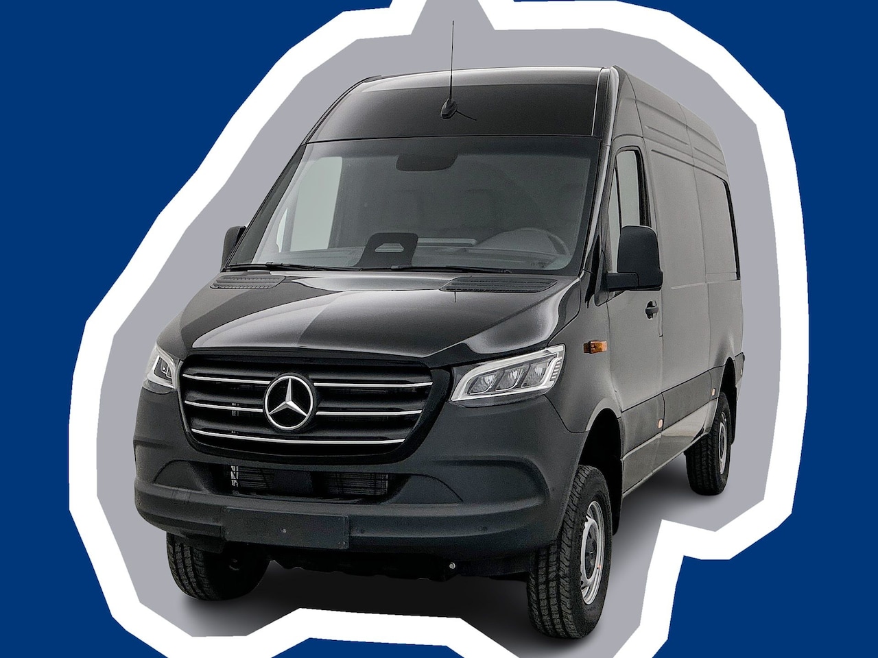 Mercedes-Benz Sprinter - 319 1.9 CDI L2 Pro 4x4 Elektrische schuifdeur Distronic Navigatie Trekhaak 3500KG Betimmer - AutoWereld.nl