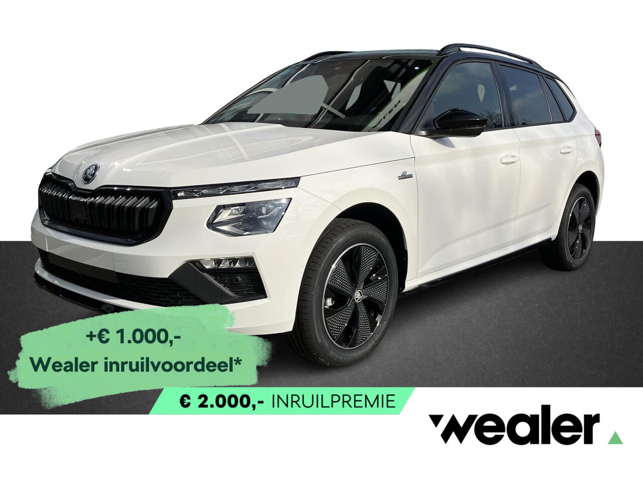 Skoda Kamiq - Monte Carlo 1.0 TSI 115 PK DSG | Trekhaak | Winterpakket | 17" Lichtmetalen velgen | Zwart - AutoWereld.nl