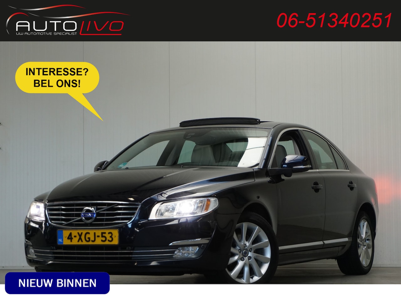 Volvo S80 - 2.0 D4 Summum 180 PK! AUTOMAAT! DAK LEER XENON NAVI etc. - AutoWereld.nl