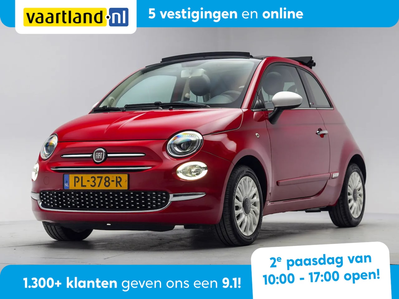 Fiat 500 C - 0.9 TwinAir Turbo Lounge [ Navi Airco LMV ] - AutoWereld.nl
