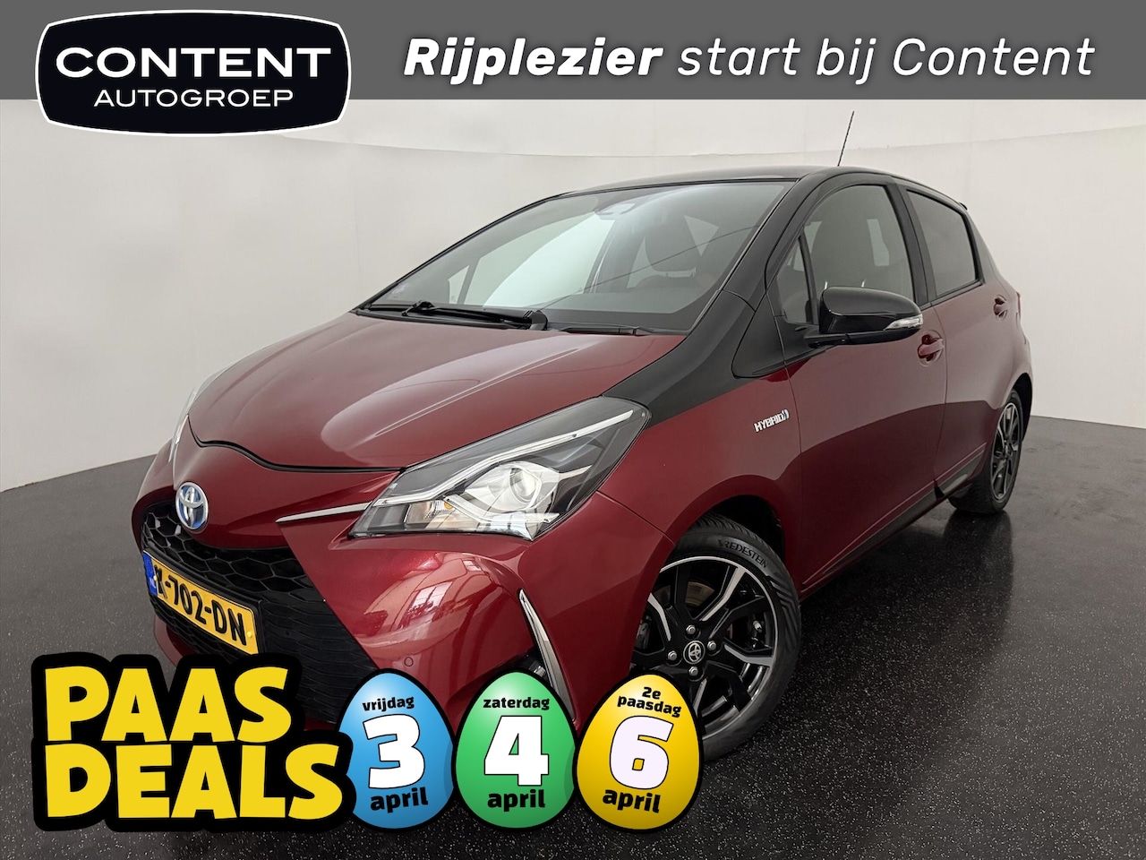 Toyota Yaris - 1.5 Full Hybrid 100pk 5D Aut Dynamic Bi-Tone - AutoWereld.nl