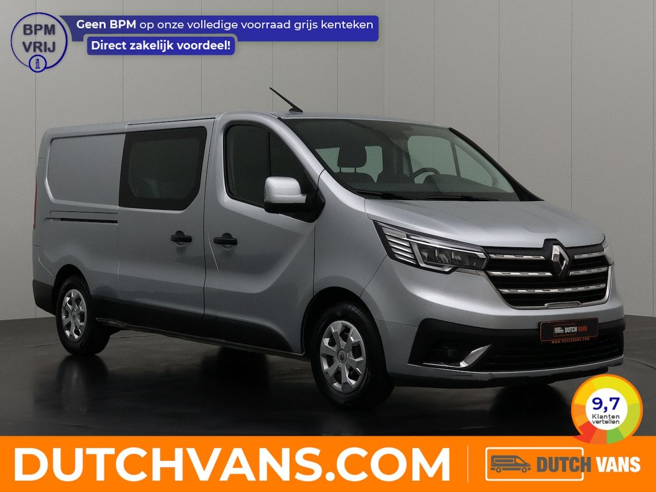 Renault Trafic - 2.0DCi Lang Work Edition Dubbele Cabine | 6-Persoons | Multimedia | Navigatie | Airco | Cr - AutoWereld.nl