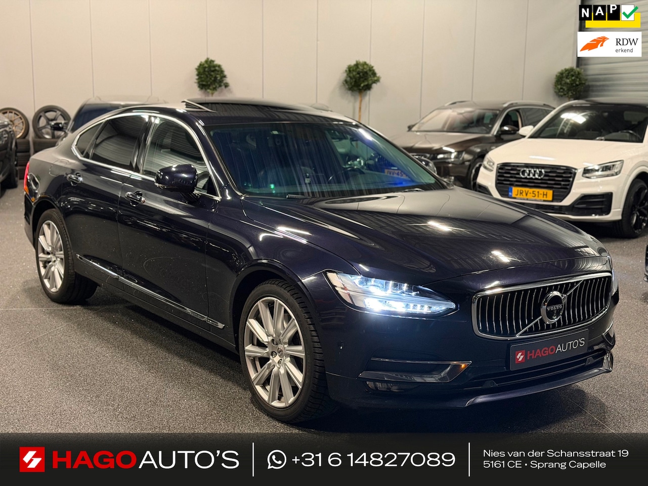Volvo S90 - 2.0 D4 Inscription LED/NAVI/SCHUIFDAK/HUD/LEDER/CRUISE/CAMERA/BLIS - AutoWereld.nl