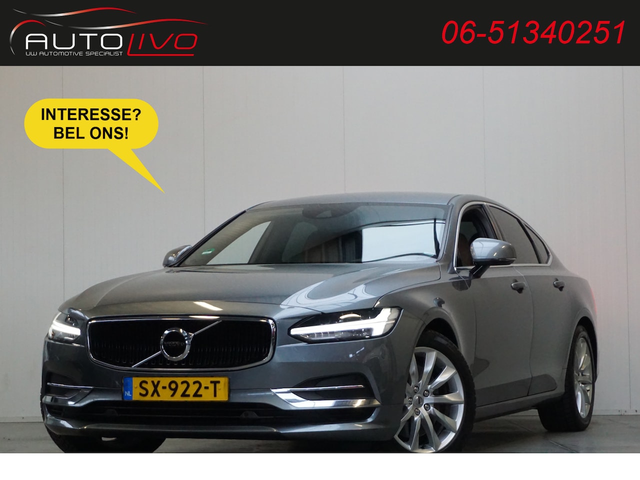 Volvo S90 - 2.0 T4 Momentum+ 190 PK! LED LEER ADAPTIVE CRUISE SIDE ASSIST etc. - AutoWereld.nl