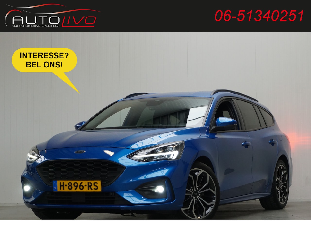 Ford Focus Wagon - 1.5 EcoBoost ST Line Business 180 PK! LED 18" B&O CAMERA ST. VERW. AD. CRUISE etc. - AutoWereld.nl