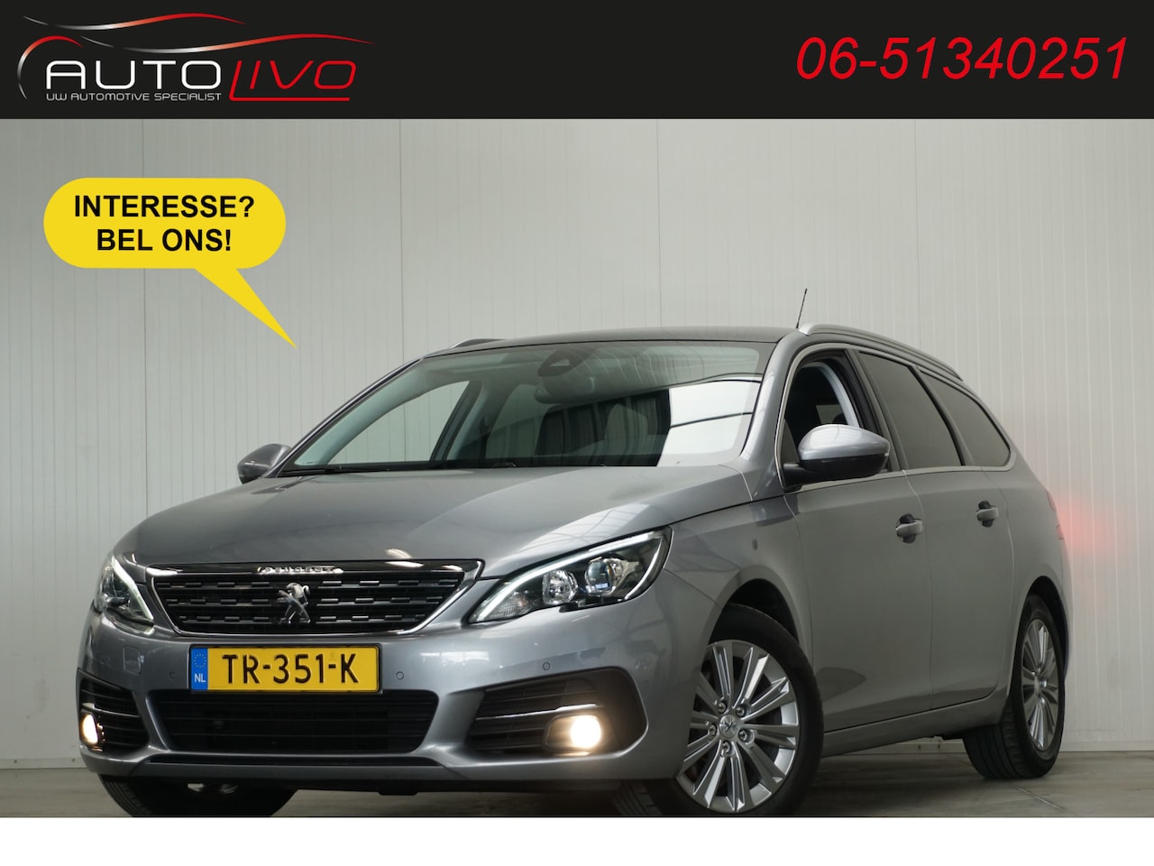 Peugeot 308 SW - 1.2 PureTech Allure 130 PK! PANO H. LEER APPLE CLIMA PDC CRUISE etc. - AutoWereld.nl