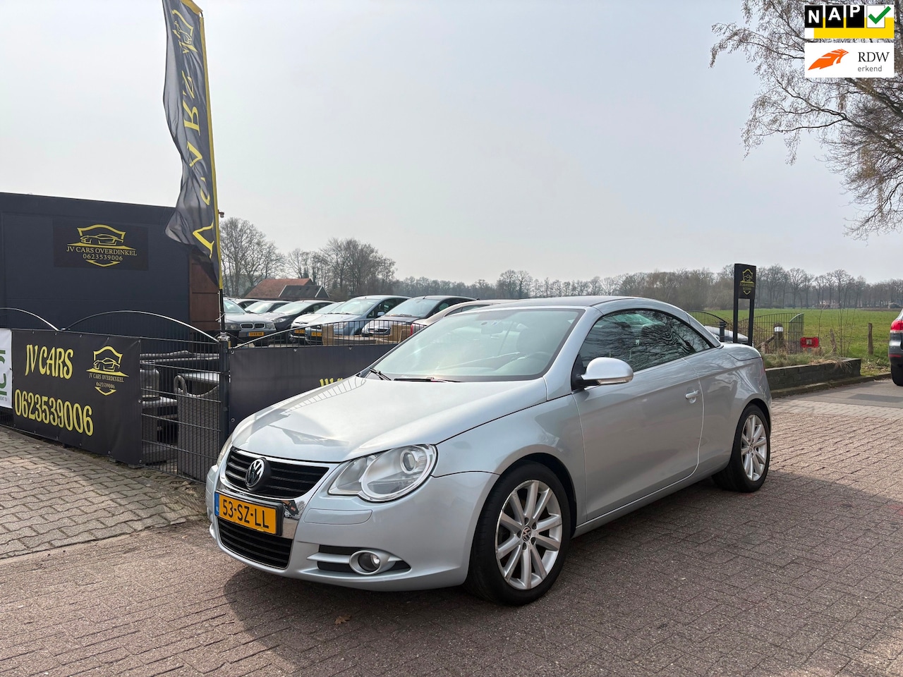 Volkswagen Eos - 2.0-16v FSI BOMVOL,AIRCO,LEDEREN BEKLEDING,6BAK,NAVI,SCHUIFKANTELDAK,MET APK - AutoWereld.nl