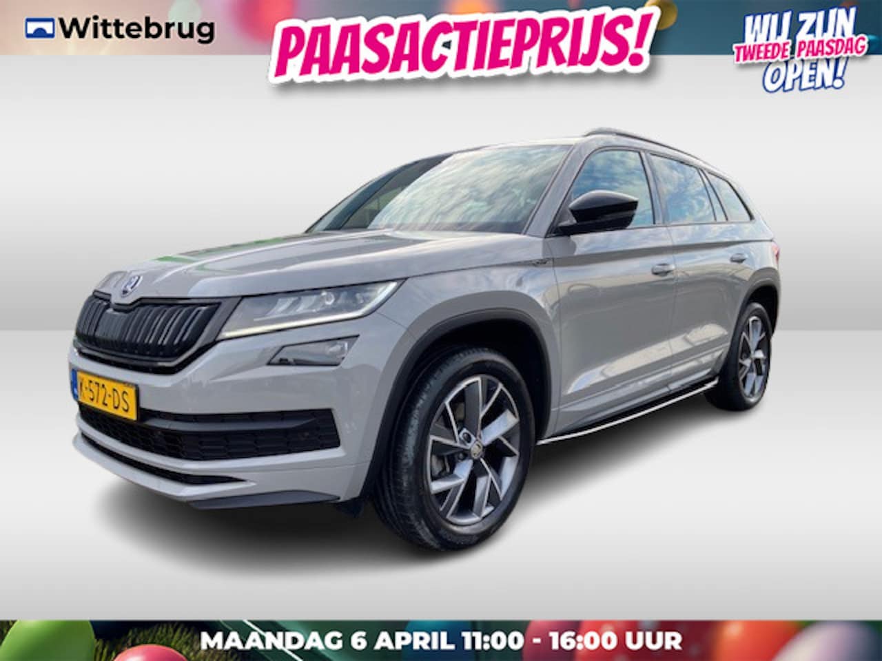 Skoda Kodiaq - 1.5 TSI Sportline Business / Steel Grey / Elek. Trekhaak / Navi / Camera / Memory - AutoWereld.nl