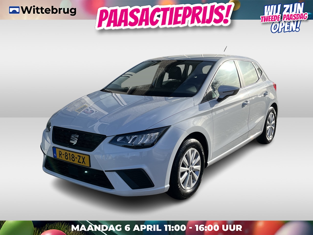 SEAT Ibiza - 1.0 TSI Style / PARK. SENSOREN/ CRUISE/ FULL LINK/ DAB RADIO/ CLIMATE/ 15" LMV - AutoWereld.nl