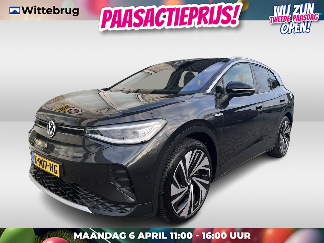 Volkswagen ID.4 - First Max 77 kWh / 89% SOH/ AUTOMAAT/ PANO/ TREKHAAK/ ELEK.KLEP/ MEMORY SEAT/ PARK.SENSOR. - AutoWereld.nl