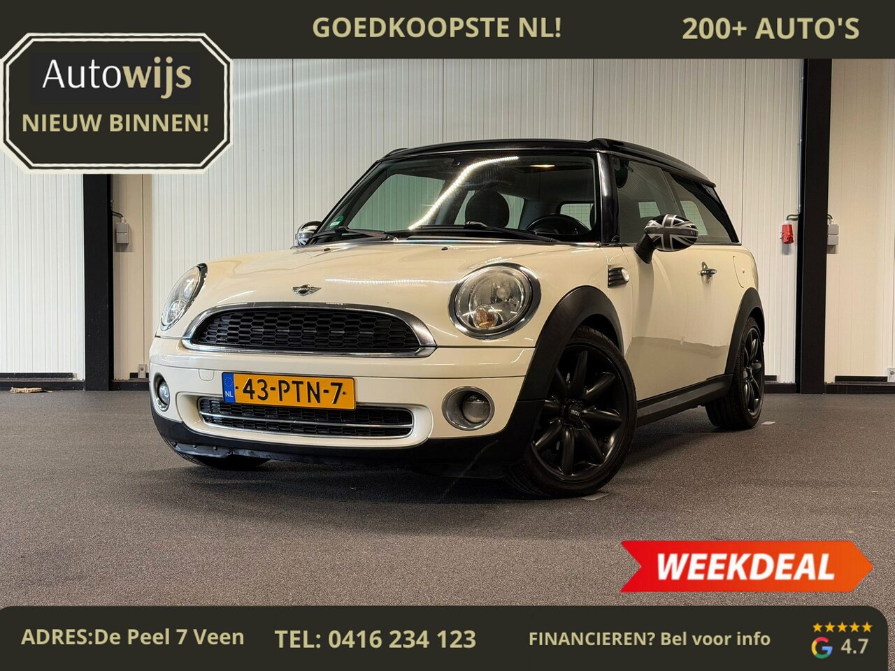 MINI Clubman - Mini 1.6 Cooper|PANO|HALF LEER|STOELVERW - AutoWereld.nl